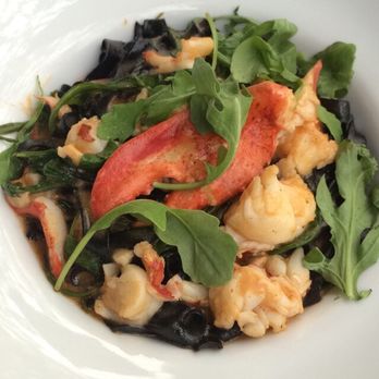 Bistro du Midi - Squid ink pasta with lobster - French Near Me - Boston, Massachusetts Bistro du Midi - Squid ink pasta with lobster - French Near Me - Boston, Massachusetts