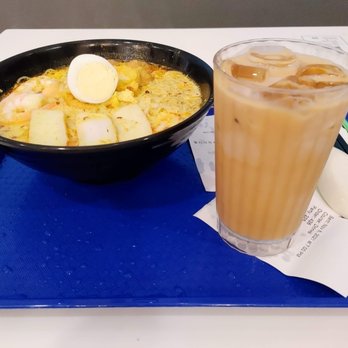 Singapore Hawker - Singapore Laksa with HK Cold Milk Tea - Singaporean Near Me - Coquitlam, British Columbia