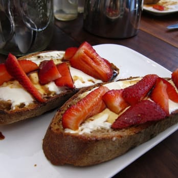 Farm : Table - "daily toast: mascarpone, strawberries & saba on whole wheat toast" - Coffee & Tea Near Me - San Francisco, California