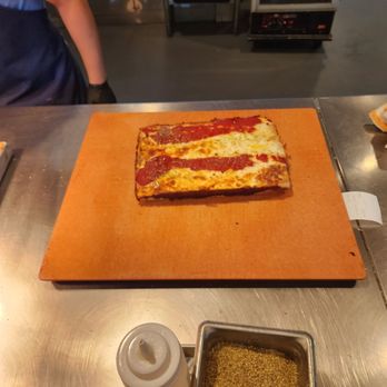 Tillamook Creamery - Deep dish pizza in the making - Cheese Shops Near Me - Tillamook, Oregon