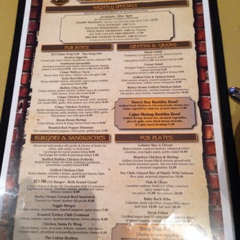 Barley House - Menu - New American Near Me - Cleveland, Ohio