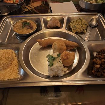 Vatan - appetizer plate with mini batata wad, mirchi bhaji, muthiya, ragda pattice, dahi sev puri chat, chana chat - Indian Near Me - New York, New York Vatan - appetizer plate with mini batata wad, mirchi bhaji, muthiya, ragda pattice, dahi sev puri chat, chana chat - Indian Near Me - New York, New York