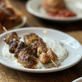 Barcelona Wine Bar - Dill chicken kebabs - Wine Bars Near Me - Houston, Texas Barcelona Wine Bar - Dill chicken kebabs - Wine Bars Near Me - Houston, Texas