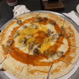 a pizza with meat and cheese a pizza with meat and cheese