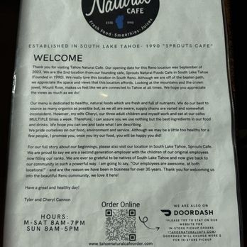 Tahoe Natural Cafe - Cafes Near Me - Reno, Nevada Tahoe Natural Cafe - Cafes Near Me - Reno, Nevada
