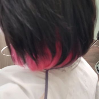 Julie Hair Styler - Partial highlights pink - Blow Dry/Out Services Near Me - Irvine, California Julie Hair Styler - Partial highlights pink - Blow Dry/Out Services Near Me - Irvine, California