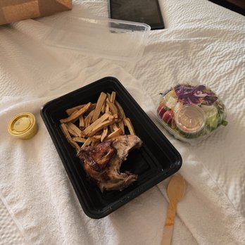 Limón - Quarter white with fries and side salad - Peruvian Near Me - Oakland, California