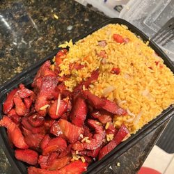 China One - Boneless spare rib dinner. I asked for less sauce and no burnt pieces.