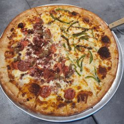 Alacena Bistro & Market Place - Fajardo - Large pizza ( serves ~12 people) Half meat lovers & half green peppers