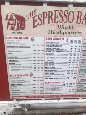 Menu photo 3 Espresso Barn Cottage Grove, OR