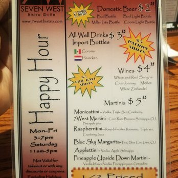 7 West Bistro Grille - 4-17-2017 HH Menu Back - Mediterranean Near Me - Towson, Maryland 7 West Bistro Grille - 4-17-2017 HH Menu Back - Mediterranean Near Me - Towson, Maryland