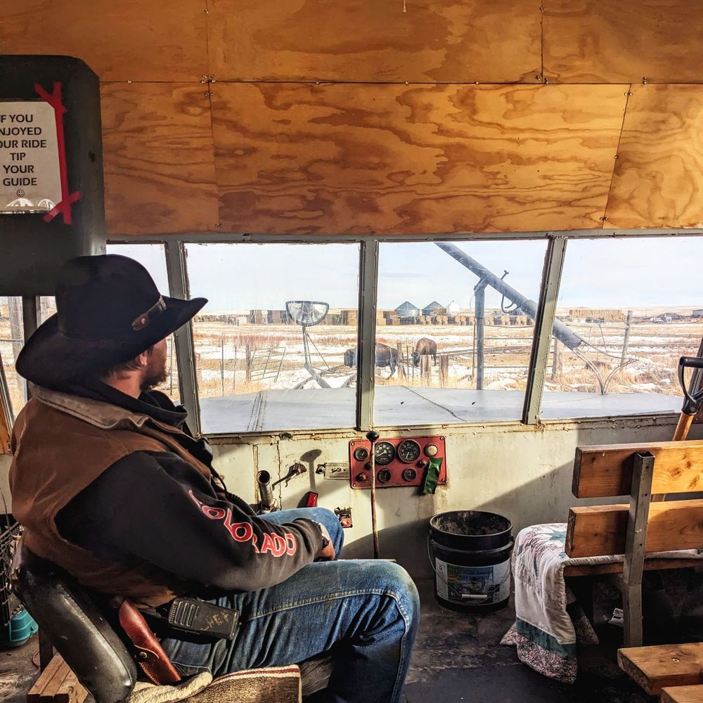 Terry Bison Ranch Resort - Our guide Caleb on the train - Venues & Event Spaces Near Me - Cheyenne, Wyoming