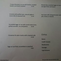 Juniper - Breakfast menu