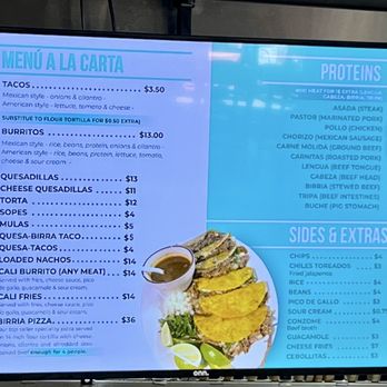 Tirado's Taqueria - Menu - Mexican Near Me - Appleton, Wisconsin