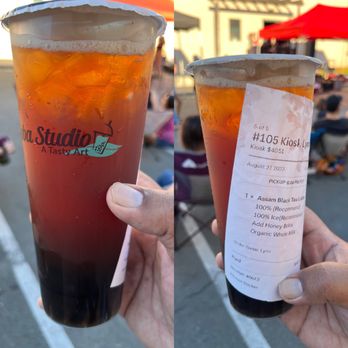Boba Studio - Black tea latte with honey boba. - Coffee & Tea Near Me - Walnut Creek, California