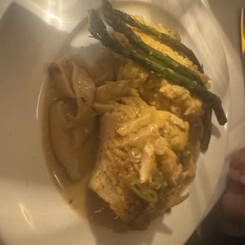 Barka - Halibut Grilled asparagus, butternut squash risotto - Seafood Near Me - Mountain Lakes, New Jersey Barka - Halibut Grilled asparagus, butternut squash risotto - Seafood Near Me - Mountain Lakes, New Jersey