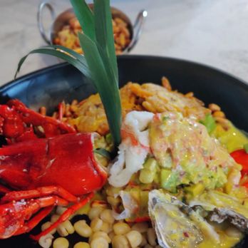 CVI.CHE 105 - Chef's special of the day - ceviche mixto - Fish, shrimp, lobster with two oysters on the side and tostones. - Peruvian Near Me - Miami, Florida CVI.CHE 105 - Chef's special of the day - ceviche mixto - Fish, shrimp, lobster with two oysters on the side and tostones. - Peruvian Near Me - Miami, Florida