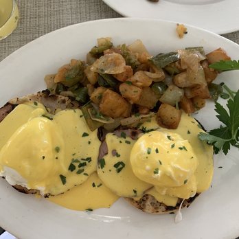 Kyma - Eggs Benedict with Canadian Bacon - Seafood Near Me - Roslyn, New York Kyma - Eggs Benedict with Canadian Bacon - Seafood Near Me - Roslyn, New York