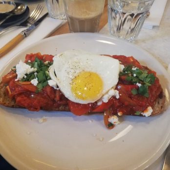 Dandy - Shashuka, toast was soggy. Our least favourite dish. - Breakfast & Brunch Near Me - Montreal, Quebec