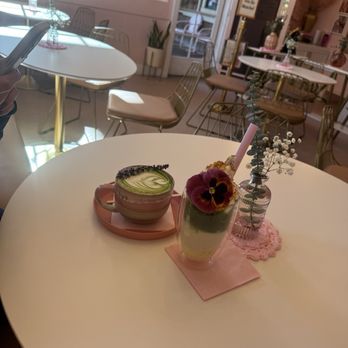 Our Matcha Place - Banana cream pie matcha and Lavender Matcha Latté - Coffee & Tea Near Me - Temecula, California