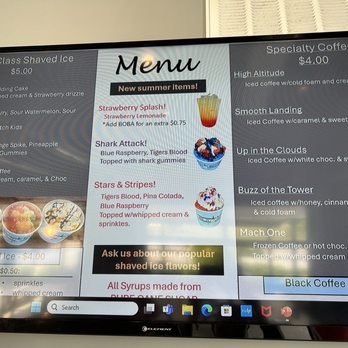 Takeoff Mini Golf - Full Menu - Mini Golf Near Me - Greenville, South Carolina
