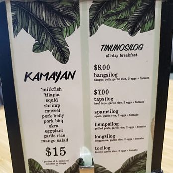 Tinuno - Mini menu. - Filipino Near Me - Toronto, Ontario Tinuno - Mini menu. - Filipino Near Me - Toronto, Ontario