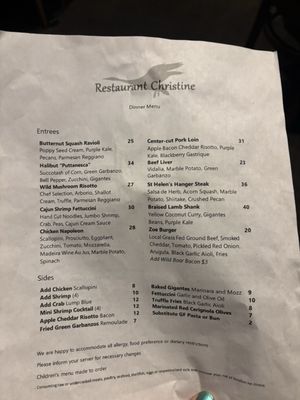 Menu photo 1 Restaurant Christine Seattle, WA