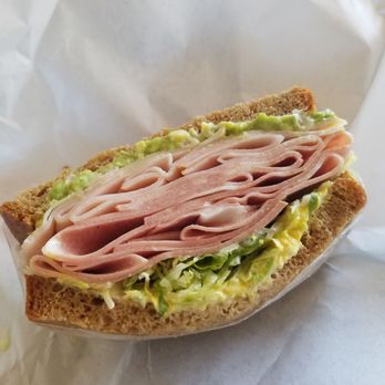 CJ Deli - Turkey, mortadella, avocado and lettuce! Very filling and very good! Love their sandwiches! - Salad Near Me - Cypress, California CJ Deli - Turkey, mortadella, avocado and lettuce! Very filling and very good! Love their sandwiches! - Salad Near Me - Cypress, California