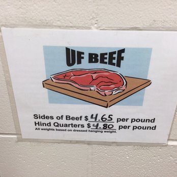 University of Florida Meat Processing Center - beef on cutting board - Meat Shops Near Me - Gainesville, Florida University of Florida Meat Processing Center - beef on cutting board - Meat Shops Near Me - Gainesville, Florida