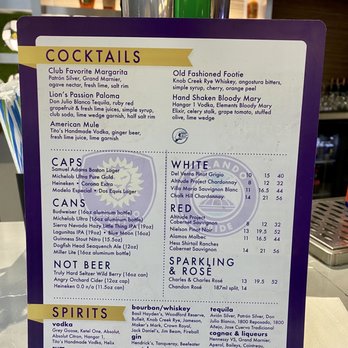 City Pub - a menu for a cocktail - American Near Me - Orlando, Florida