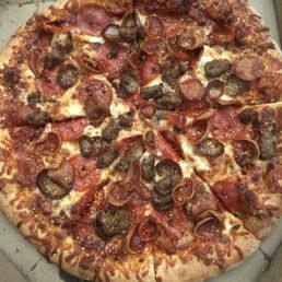 Ultimate magnifico..or something like that. It has 2 kinds of pepperoni and 2 kinds of sausage:/ Ultimate magnifico..or something like that. It has 2 kinds of pepperoni and 2 kinds of sausage:/