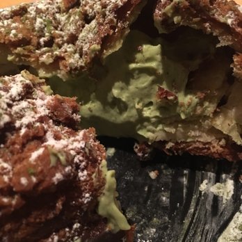 RAMEN-SAN - Matcha cream puff. Crispy outside and creamy in the inside! My mouth is watering again just thinking about it. - Ramen Near Me - Chicago, Illinois RAMEN-SAN - Matcha cream puff. Crispy outside and creamy in the inside! My mouth is watering again just thinking about it. - Ramen Near Me - Chicago, Illinois