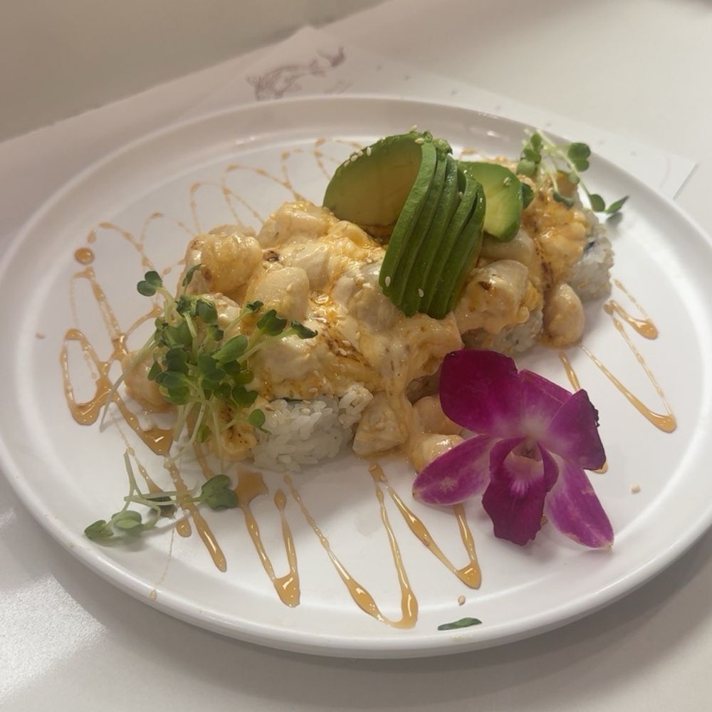 Koku Sushi - Baked Scallops on California Roll - Sushi Bars Near Me - North Hollywood, California