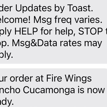 Fire Wings Rancho Cucamonga - They send a text letting you know your  order would be ready. - Chicken Wings Near Me - Rancho Cucamonga, California