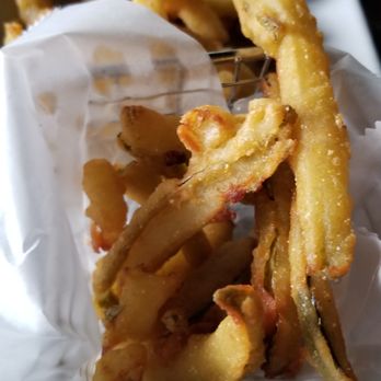 Wixom Station - Fried pickles up close (almost like fried pickle fries) with the amazing Bistro sauce. - Seafood Near Me - Wixom, Michigan Wixom Station - Fried pickles up close (almost like fried pickle fries) with the amazing Bistro sauce. - Seafood Near Me - Wixom, Michigan