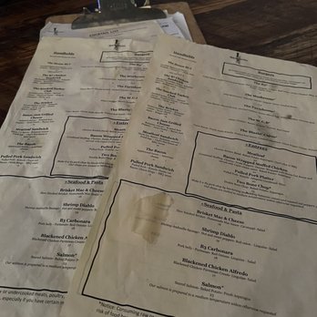 Bacon, Bourbon & Beer - The menus that were lowkey nasty - Cocktail Bars Near Me - Morgantown, West Virginia