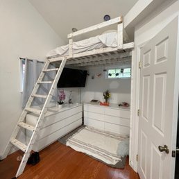 He built a Loft bed He built a Loft bed