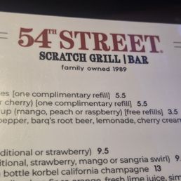 The menu