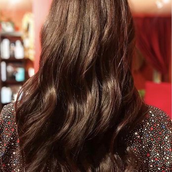 DKN Salon - Gorgeous glossy brunette color and loose waves. - Hair Salons Near Me - Glen Ellyn, Illinois