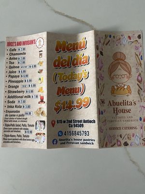 Menu photo 4 Abuelita's House Antioch, CA