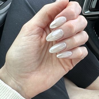 Kool Nails - Chrome French tip on gel x - Nail Salons Near Me - Walnut Creek, California