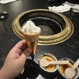 Ice cream and crème brûlée Ice cream and crème brûlée