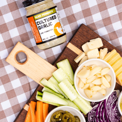 Alive Ferments - Cultured Garlic on Charcuterie Board