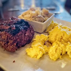 Carnivores Steakhouse - Sirloin Steak and Eggs with awesome potato salad.