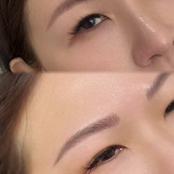 Jiumu Brow Studio - Nano hairstroke brows before and after
