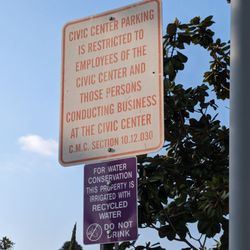 Cerritos Civic Center - Parking sign