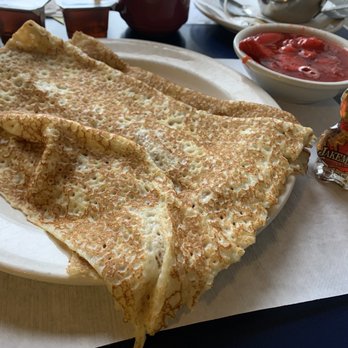 Kangas Sauna - a plate of pancakes and salsa - Burgers Near Me - Thunder Bay, Ontario