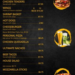 Krystal Cabaret - Current Menu