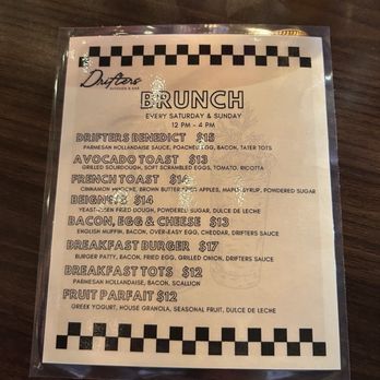 Drifters Kitchen & Bar - Brunch Menu - Burgers Near Me - Quincy, Massachusetts Drifters Kitchen & Bar - Brunch Menu - Burgers Near Me - Quincy, Massachusetts
