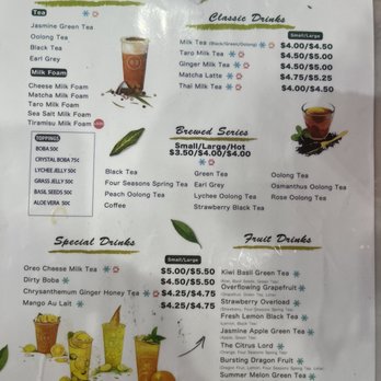 Feng Cha Teahouse - Menu - Bubble Tea Near Me - Costa Mesa, California